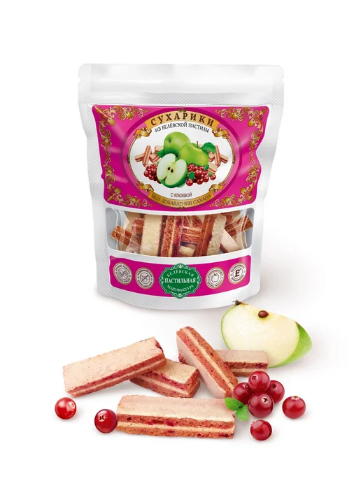 Belov Trockenfrüchte-Zwieback mit Preiselbeeren ohne Zucker, 40 g