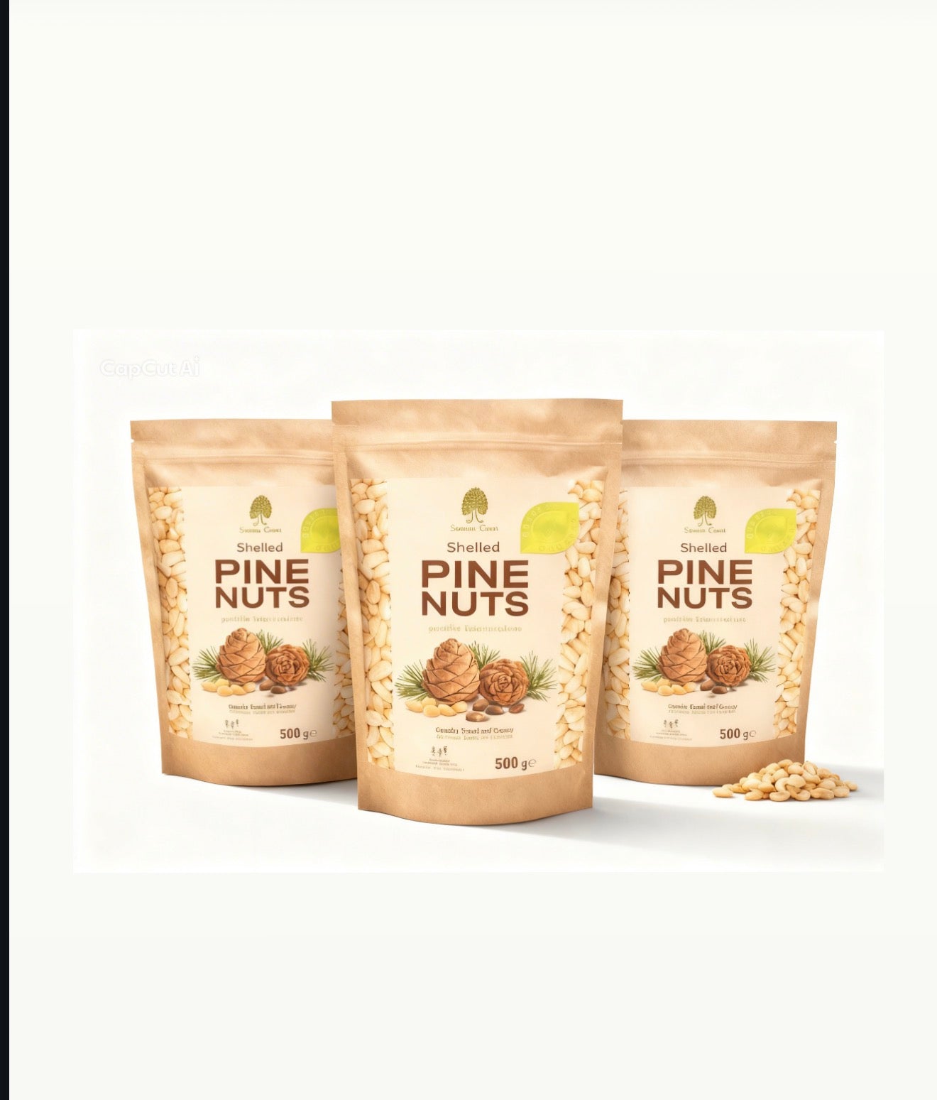 Set Premium Bio Pinienkerne, ausgewählt  3x 500 g