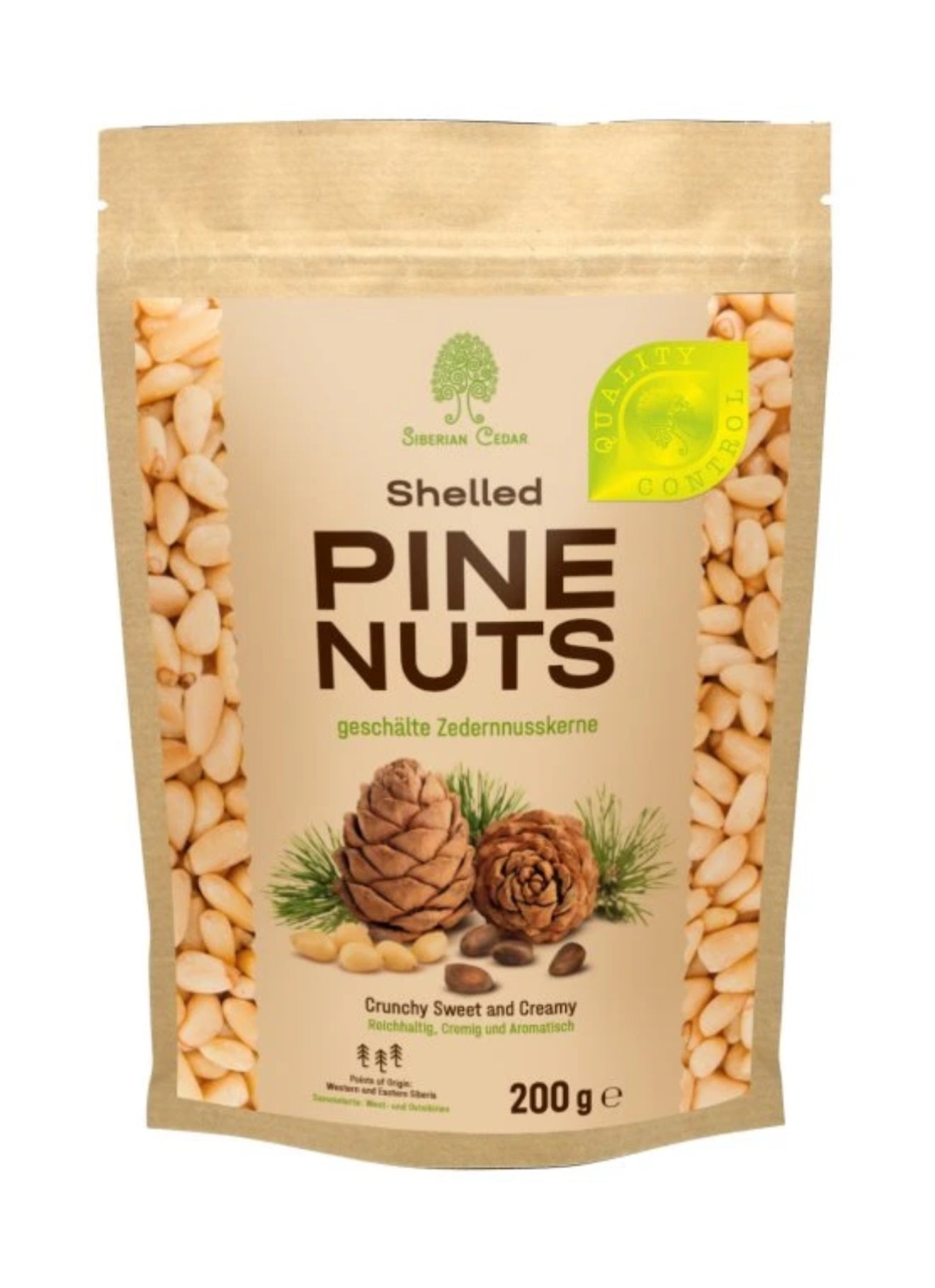 Premium Bio Pinienkerne, ausgewählt, 200 g